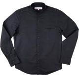 Chemise col mao en coton oxford