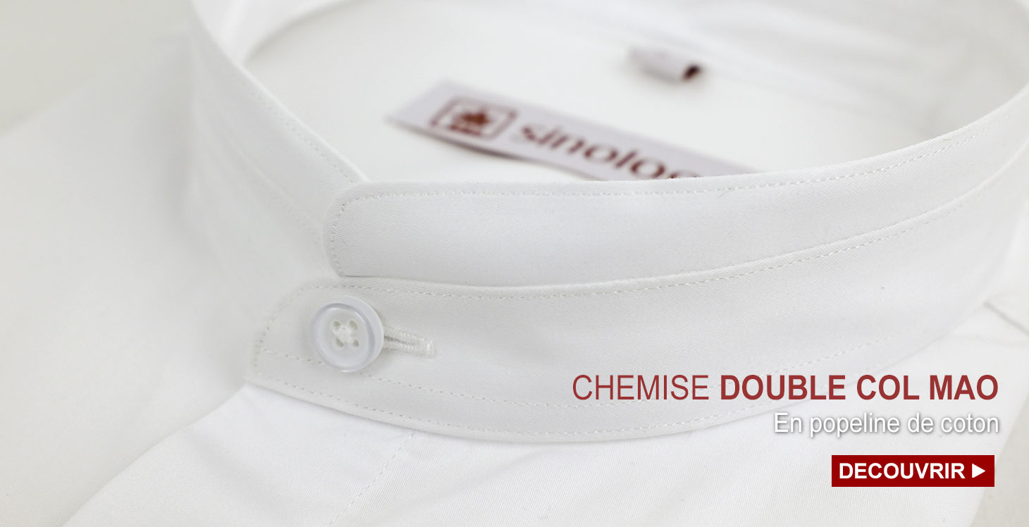 Chemise Double Col Mao